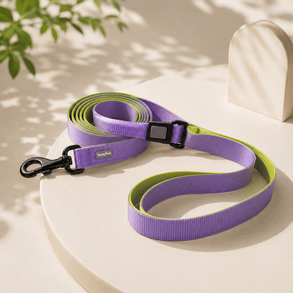 Honeycomb Embossed Dual-Color Pet Leash Set Is Stylish And Fashionable. The Embossed Surface Enhances The Leash's Grip, Preventing Slippage When Held. The Product Is Waterproof, Wear-resistant, Odor-r